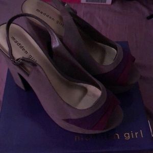 Madden Girl Grey block heels